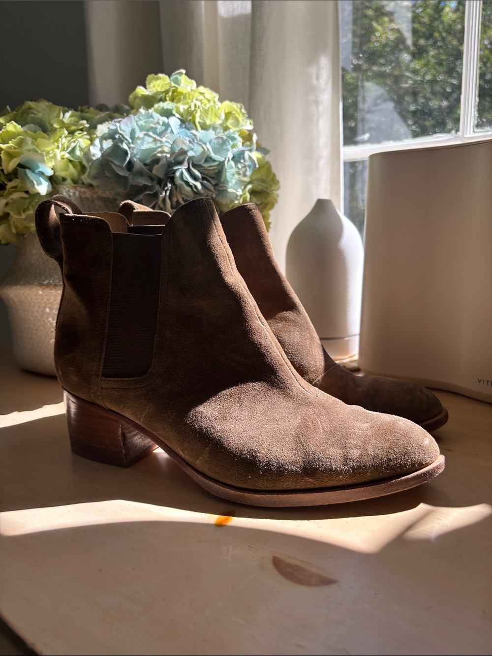 rag & bone brown suede heeled sandals